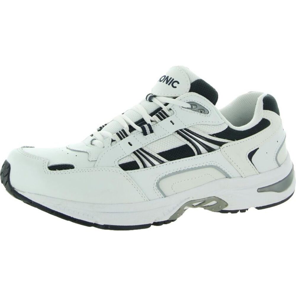 Vionic Mens 23 Walk White Leather Athletic and Training Shoes Sneakers NWT